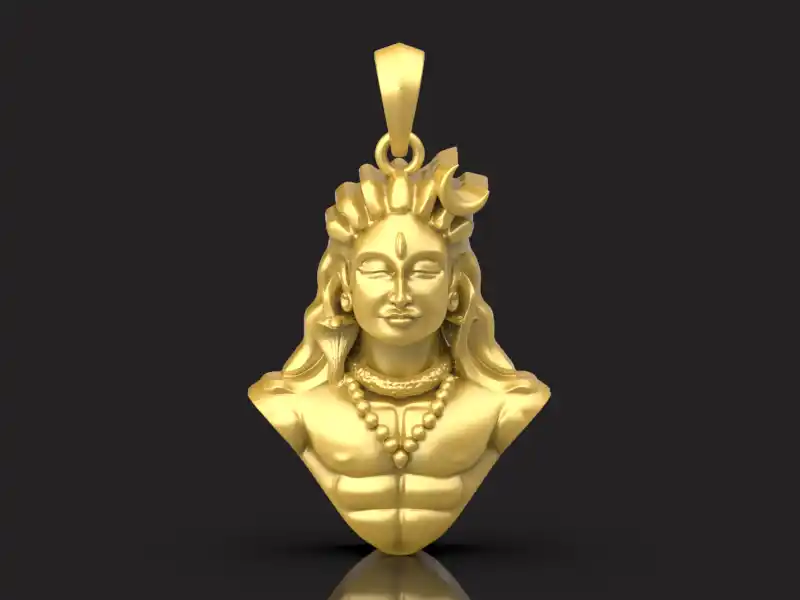 Adiyogi pendant CAD file-1