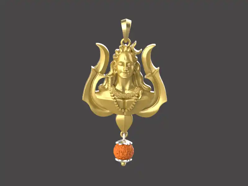 Adiyogi pendant CAD file-2