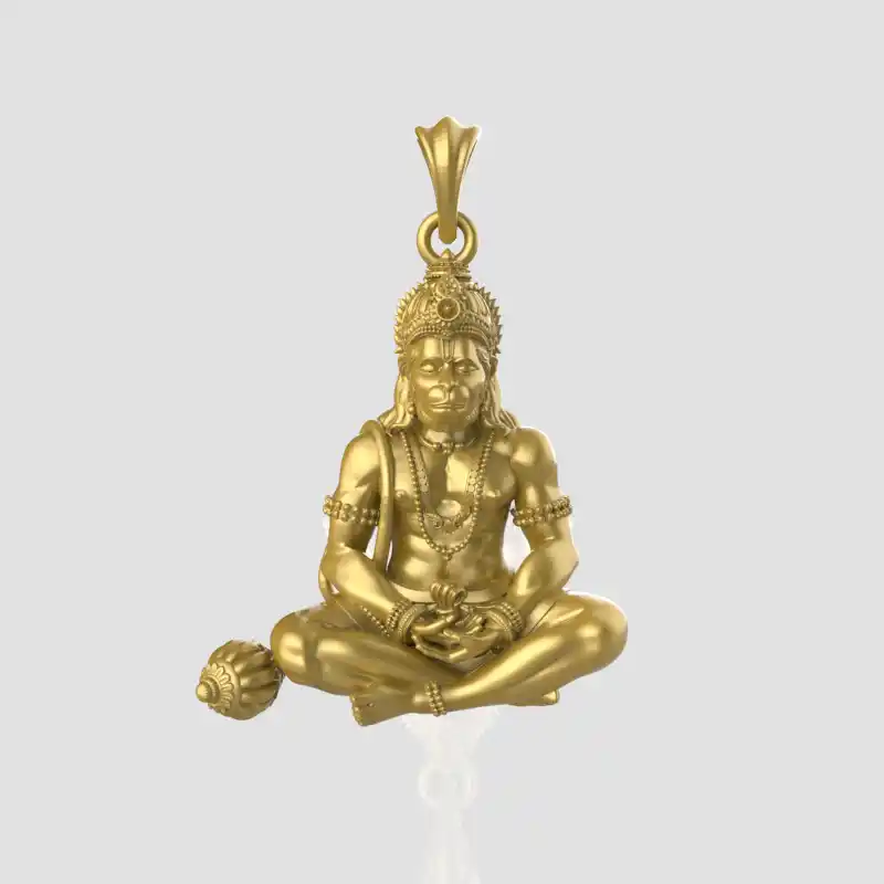Hanumanji Pendant 3Dprint file-5