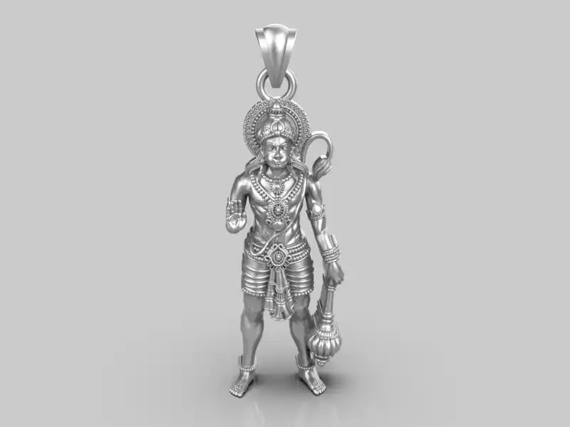 Hanumanji Pendant 3Dprint file-7 