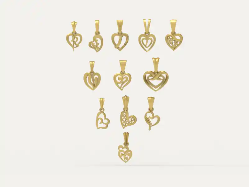 Heart pendant cad file-1