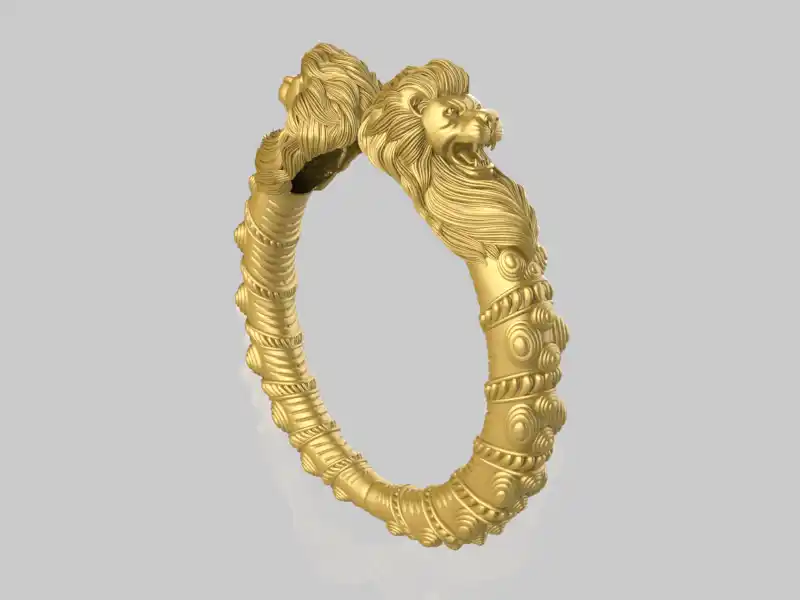 Lion face bangle file-4