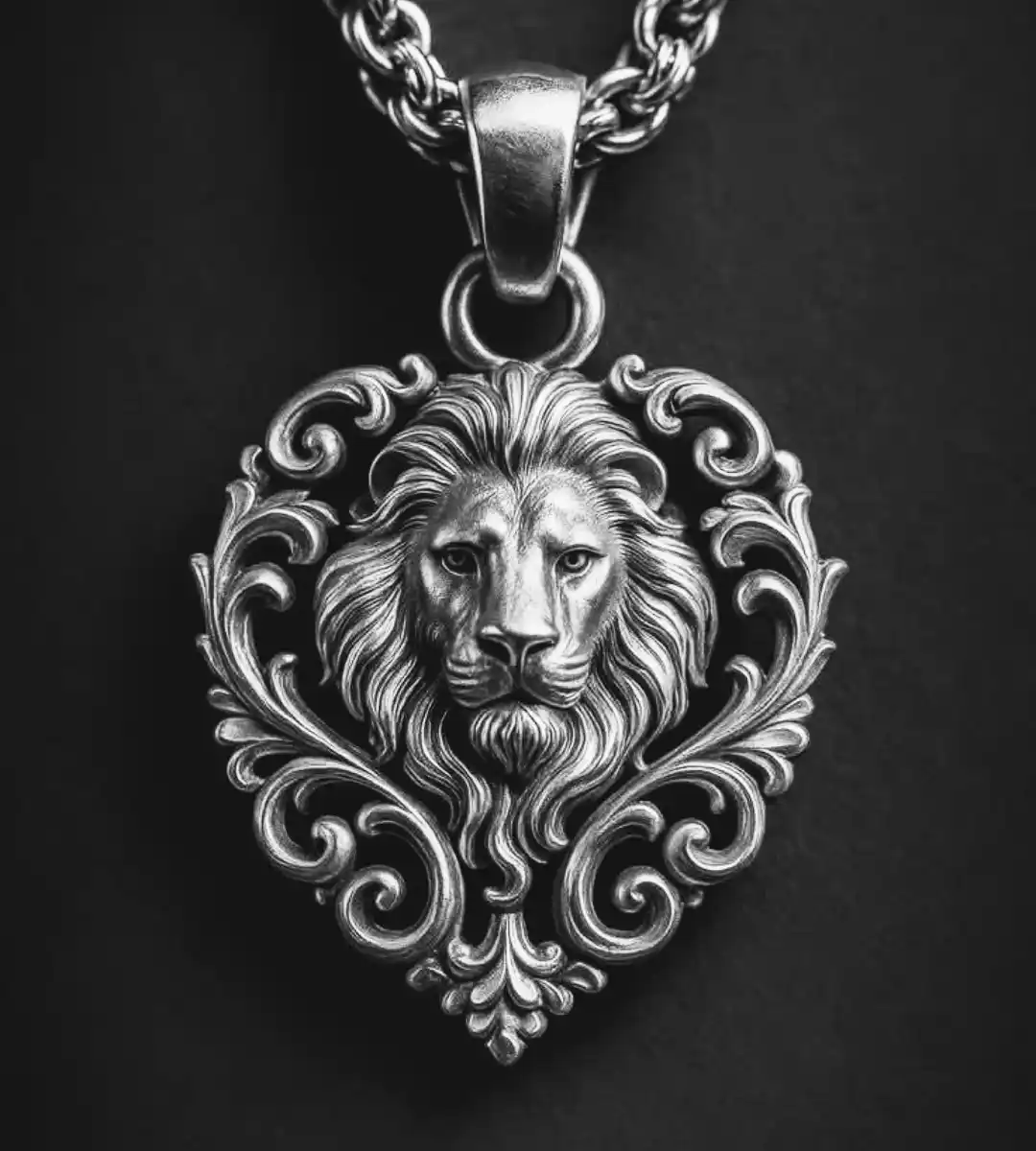 Lion face pendant file-3