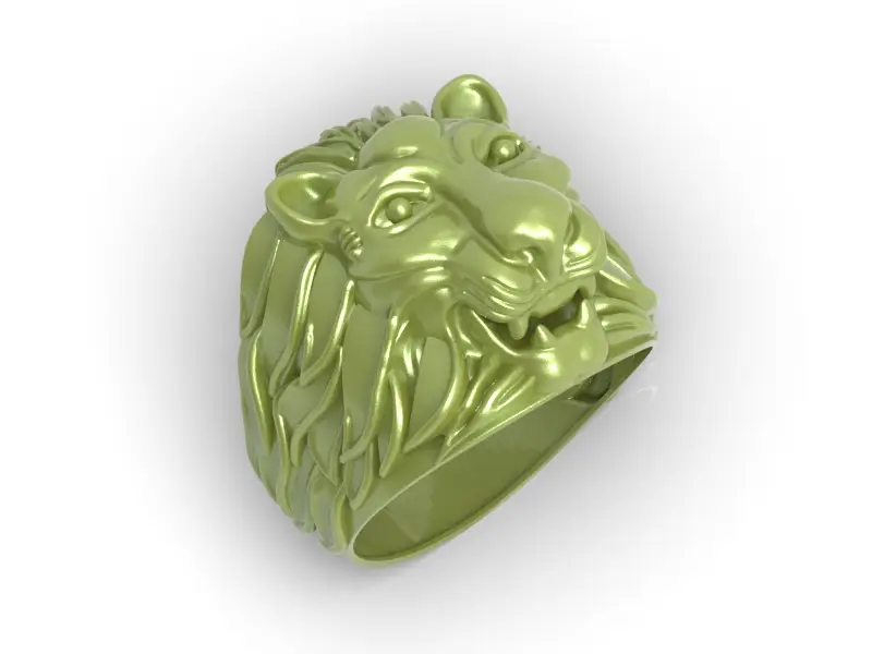 Lion ring cad file-1