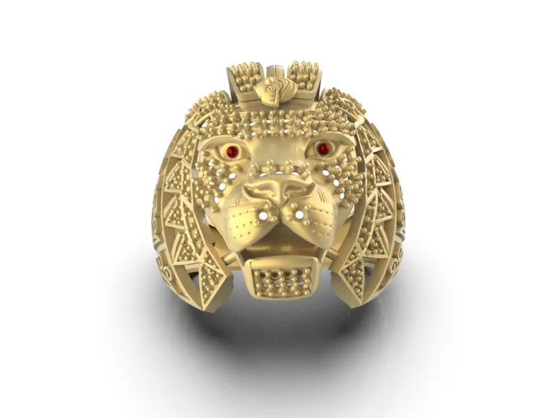 Lion ring cad file-3