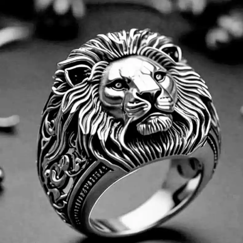 Lion ring stl file-10
