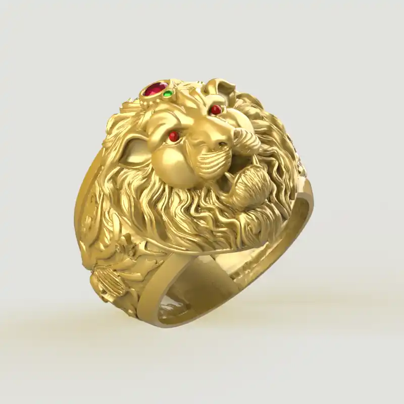 Lion ring stl file-6