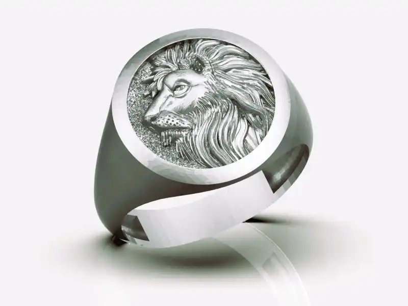 Lion ring stl file-9