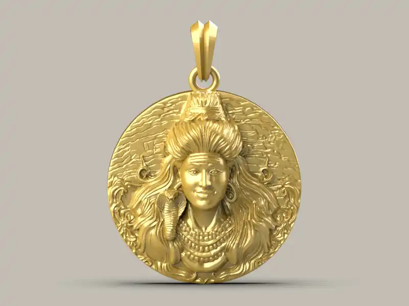 Shiva pendant CAD file-2