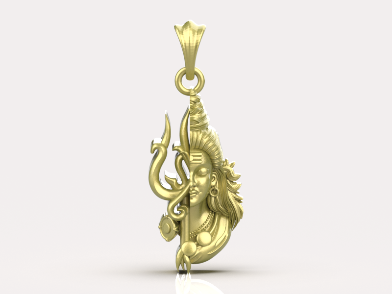 Shiva pendant CAD file-3
