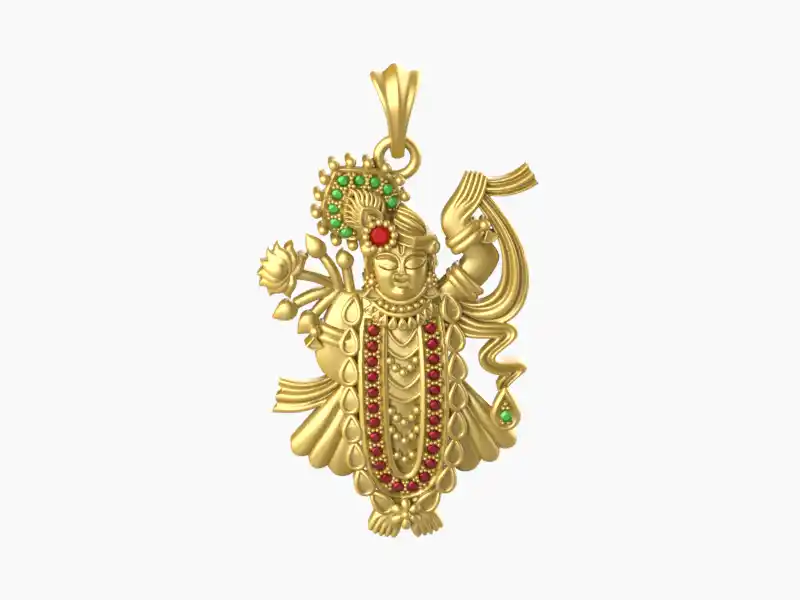 Shreenathji pendant cad file-1
