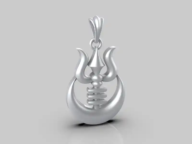 Trishul pendant cad file-2